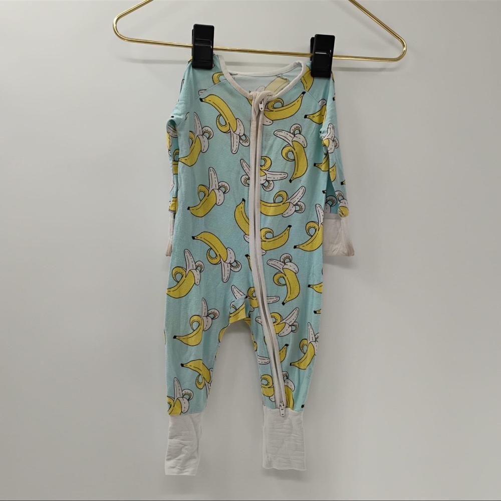 Little Sleepies Blue and Yellow Banana Pajamas